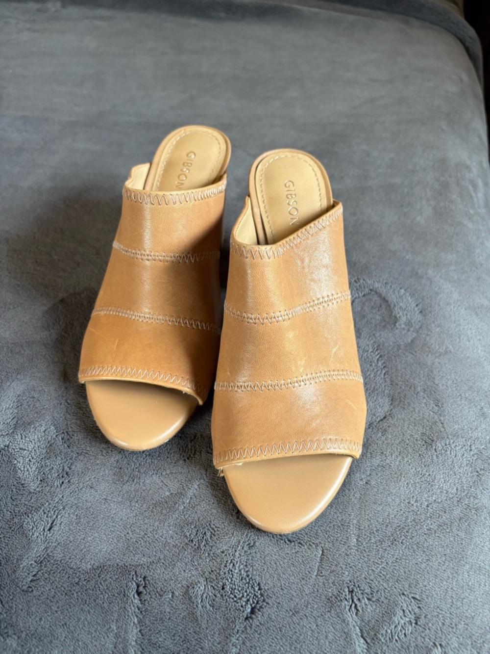Gibson Latimer Block Heel Open Toe Mules, Size 6.5 - Picture 2 of 10